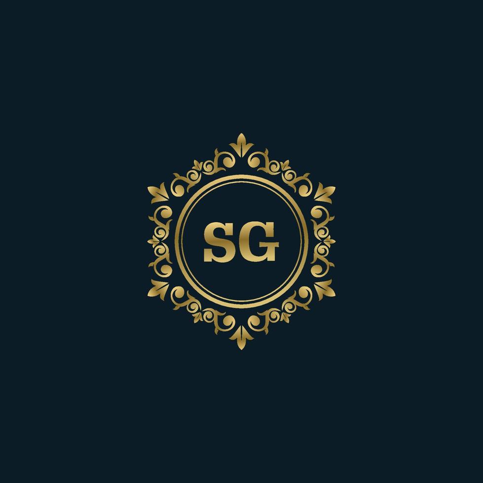 Letter SG logo with Luxury Gold template. Elegance logo vector template.