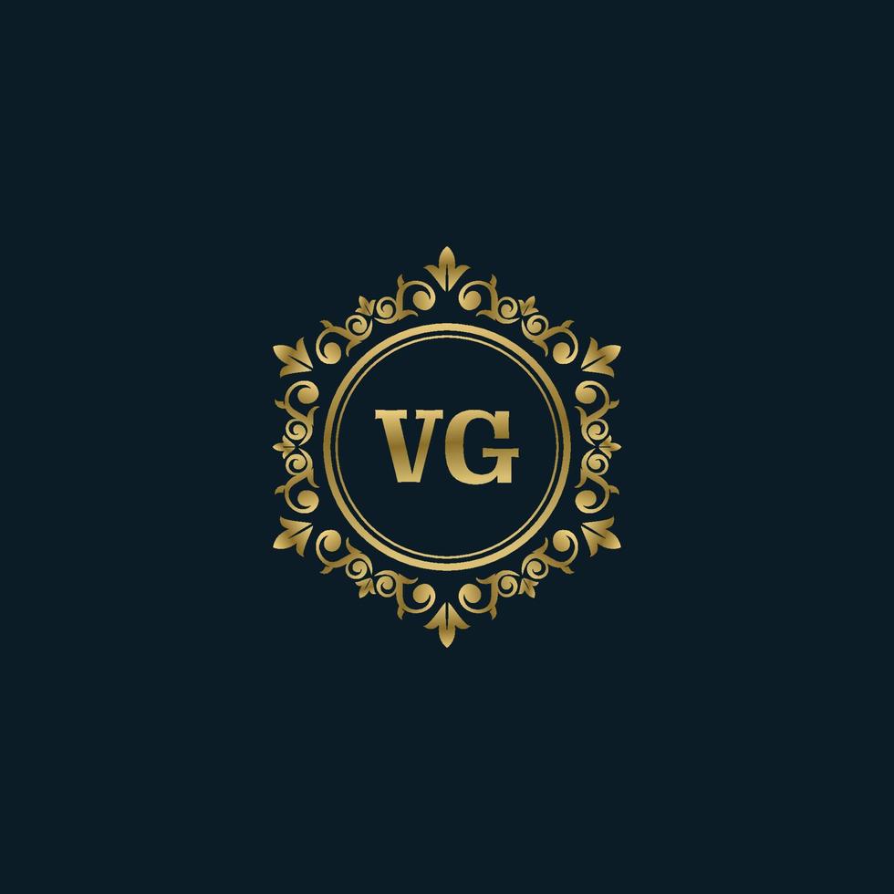 Letter VG logo with Luxury Gold template. Elegance logo vector template.