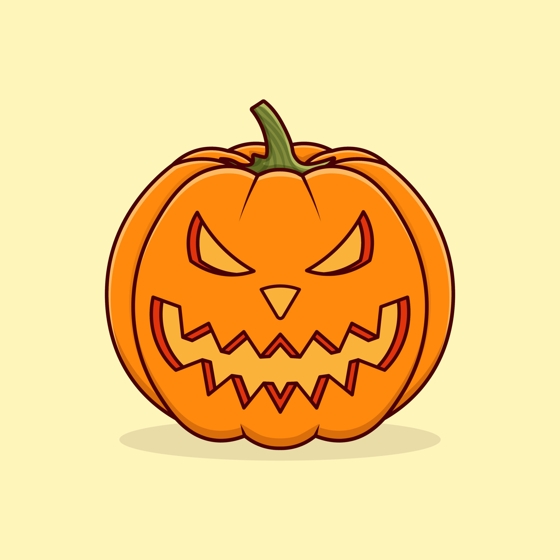 angry pumpkin cartoon icon illustration 14873542 Vector Art at Vecteezy