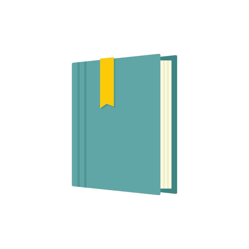 Library book icon flat isolated vector