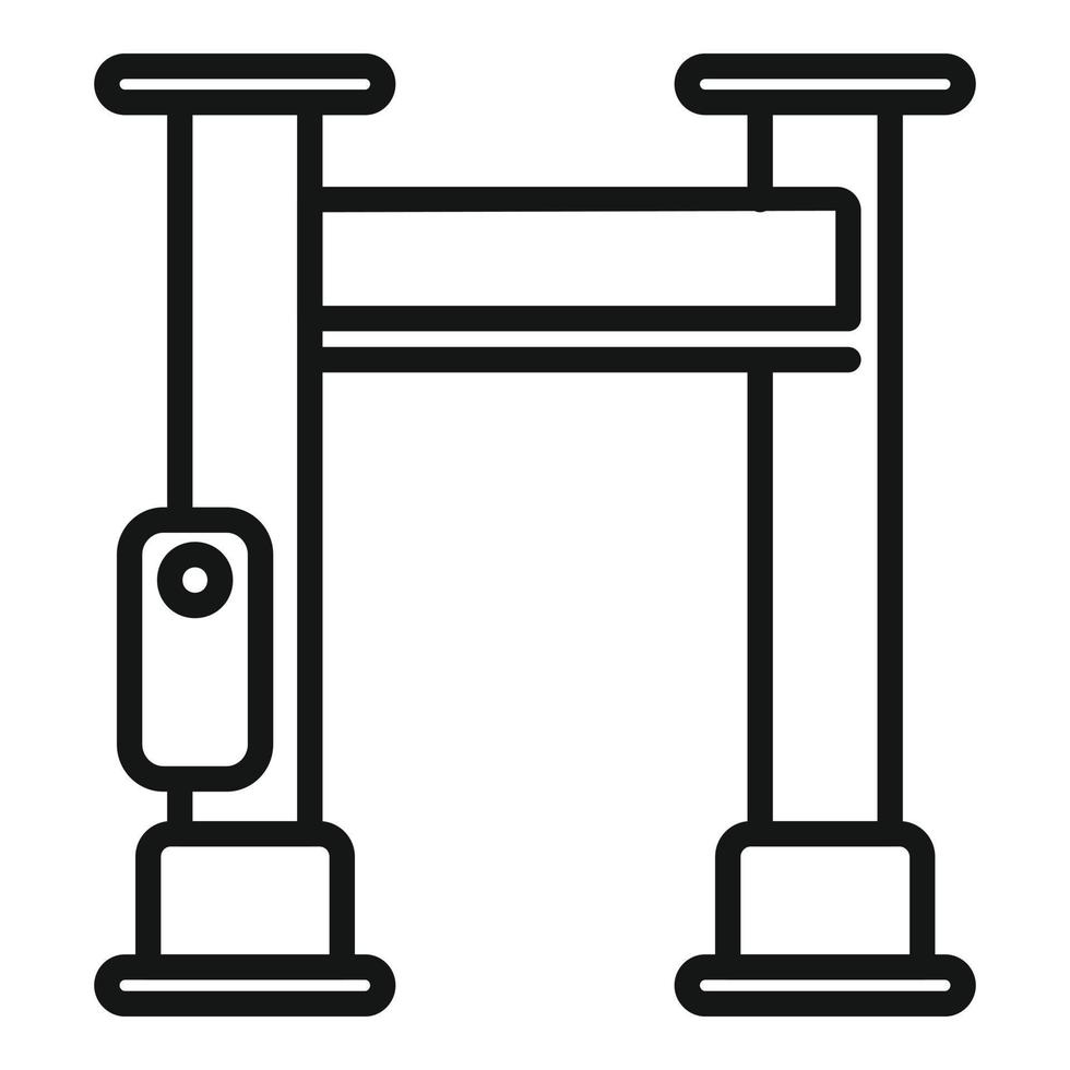 Car lift inspection icon outline vector. Auto service vector