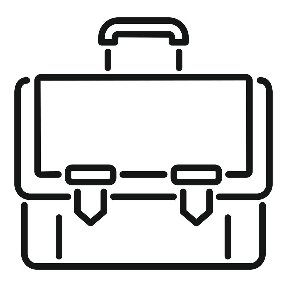 Carry briefcase icon outline vector. Work bag 14873722 Vector Art at