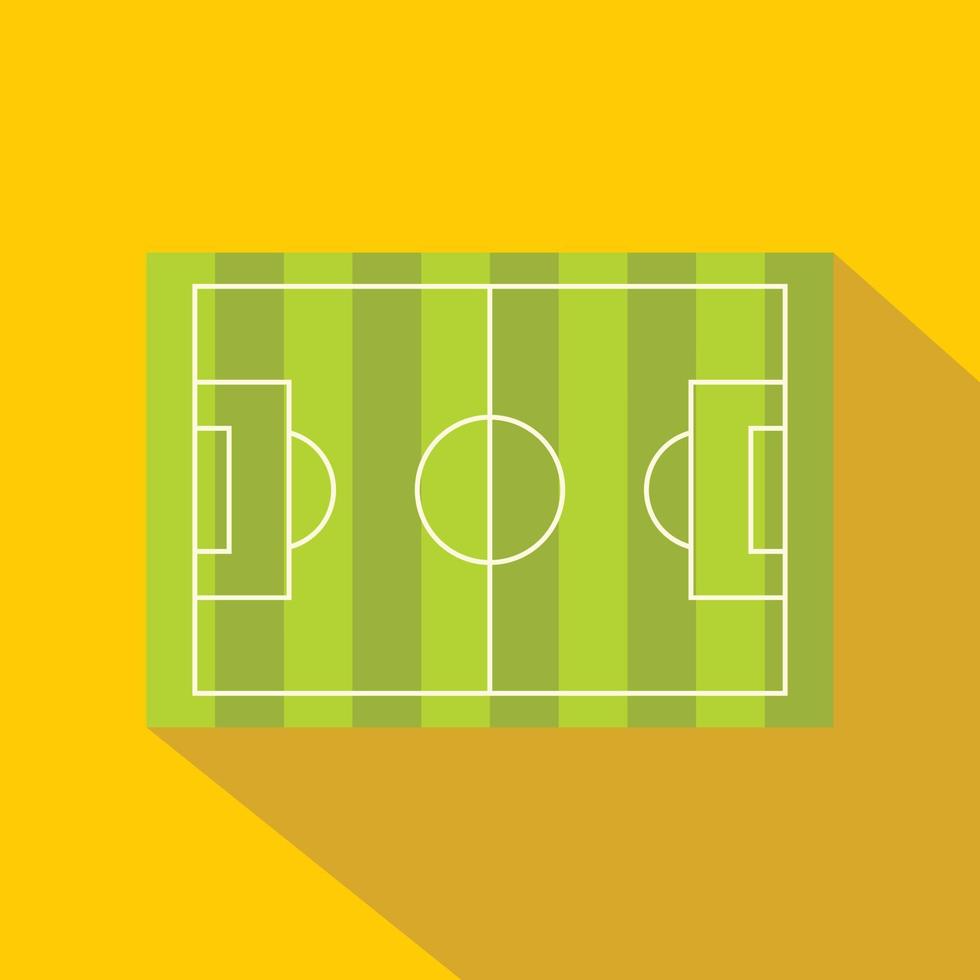 Football or soccer field icon, flat style vector