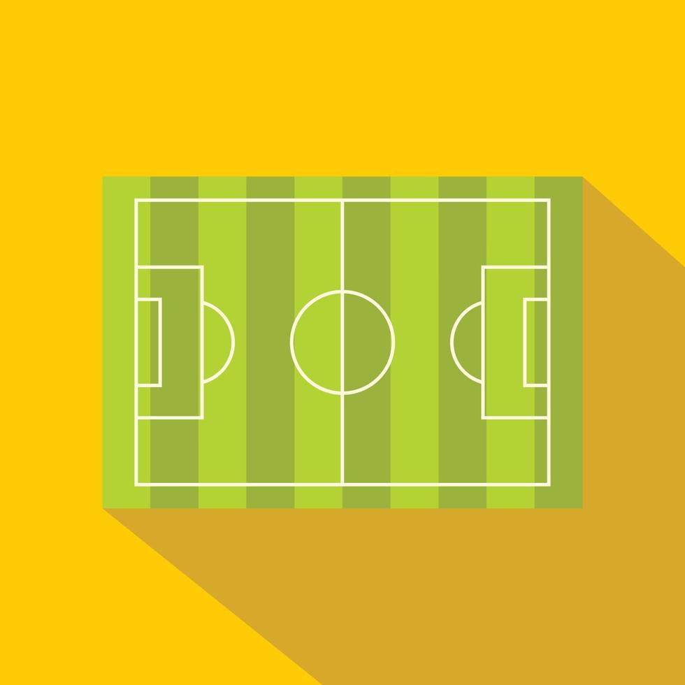 icono de campo de fútbol o fútbol, estilo plano vector