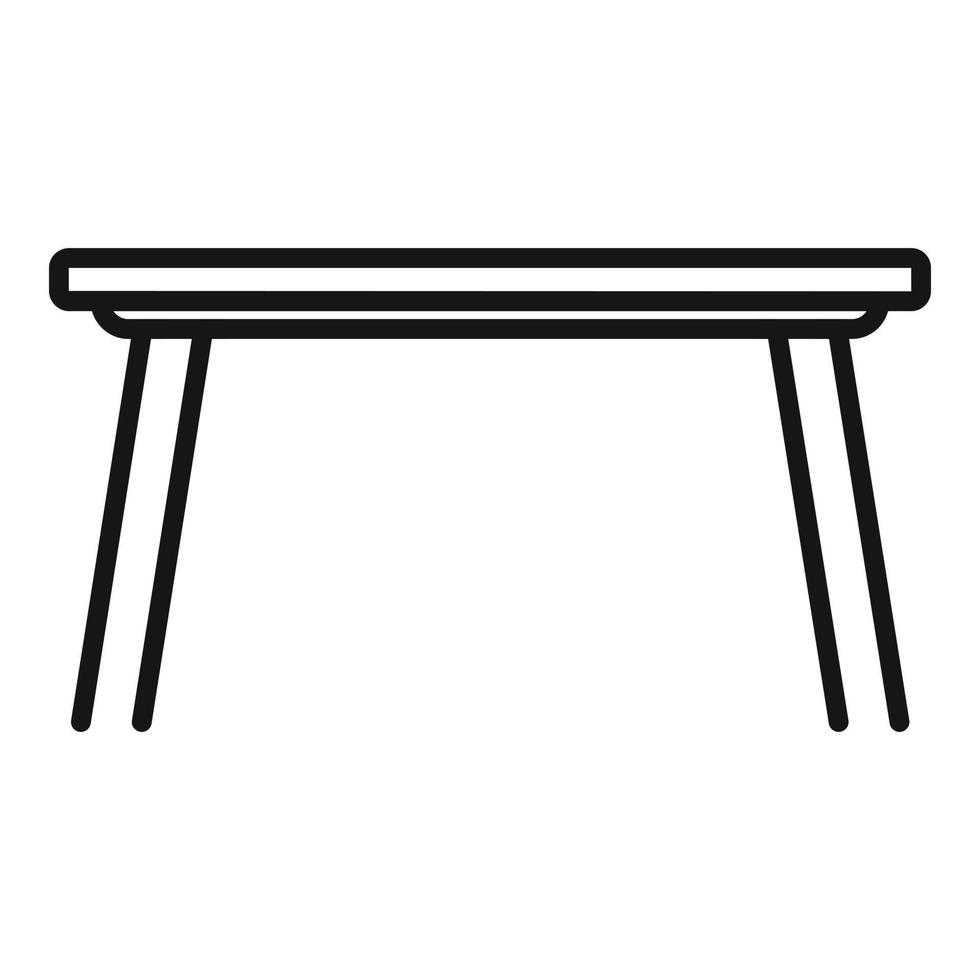 vector de contorno de icono de tablero de mesa. muebles de madera