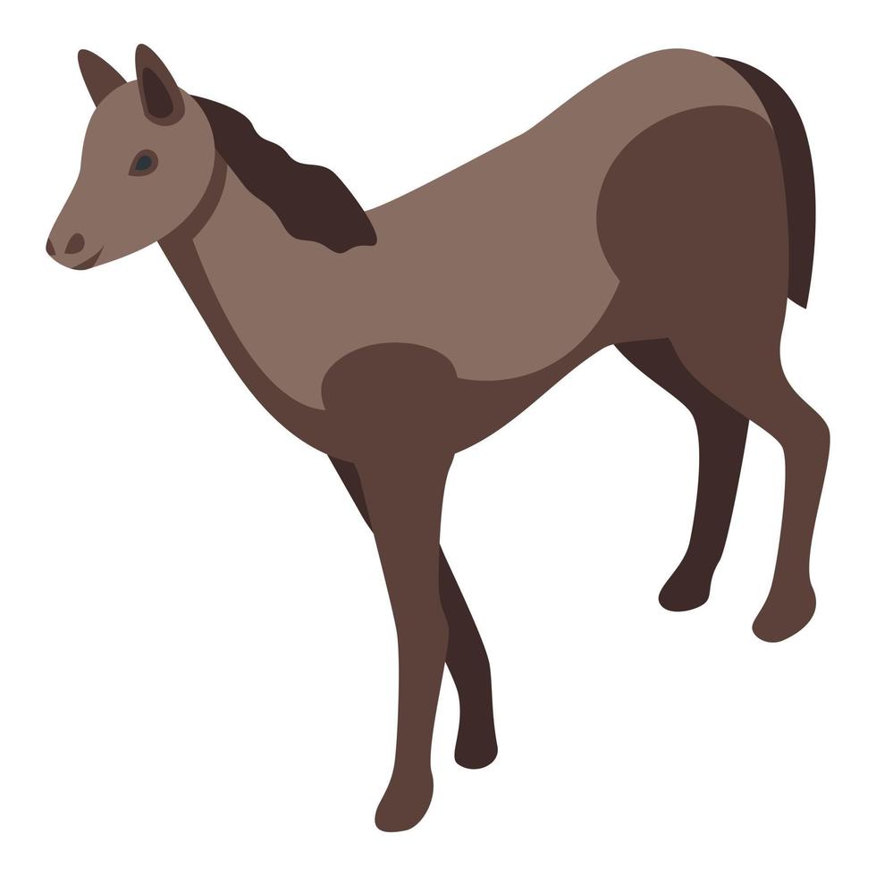 icono de caballo vector isométrico. animal hipódromo