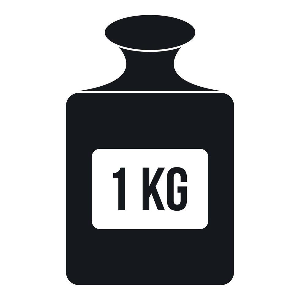 patrón de peso de un kilogramo, estilo simple vector