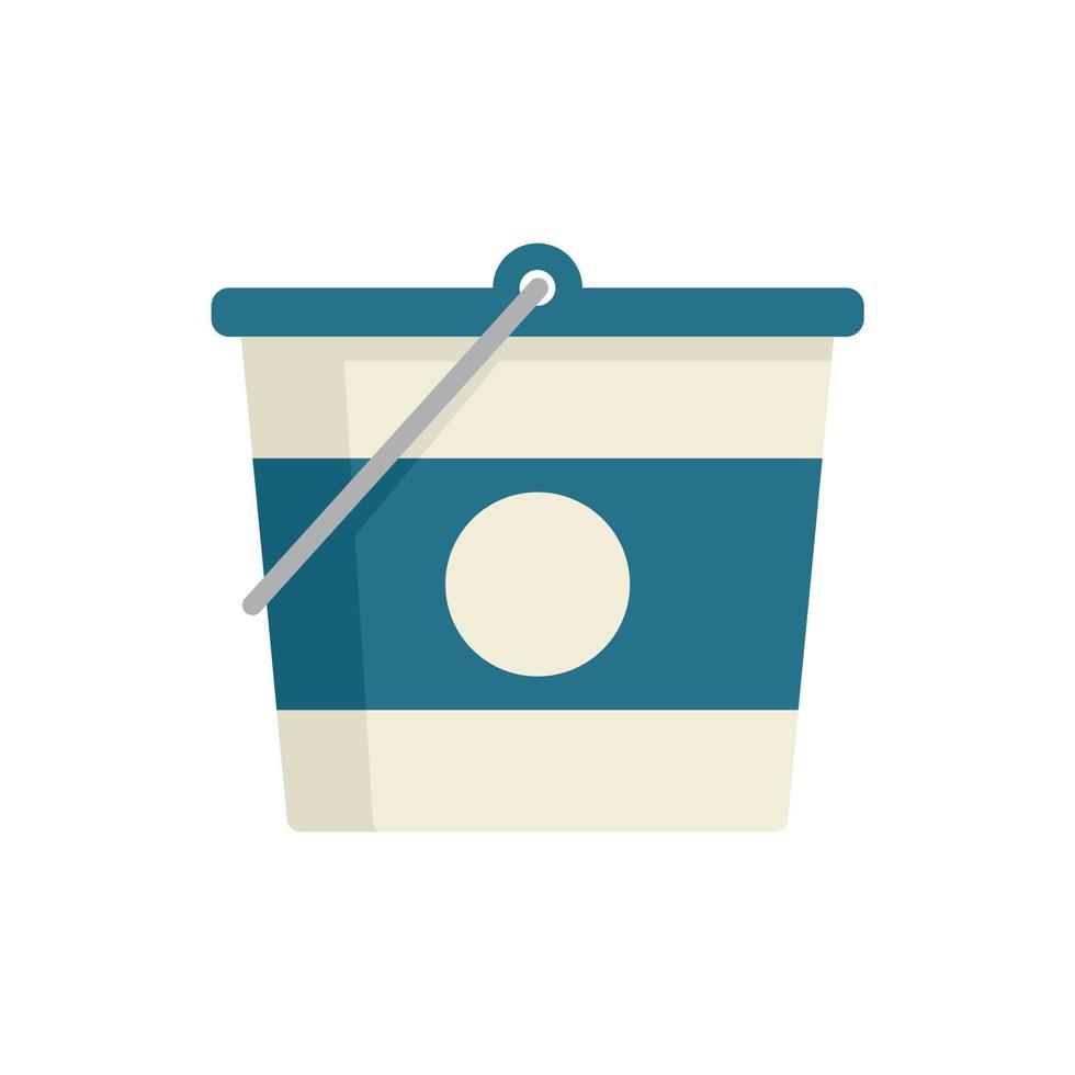 Construction bucket icon flat isolated vector