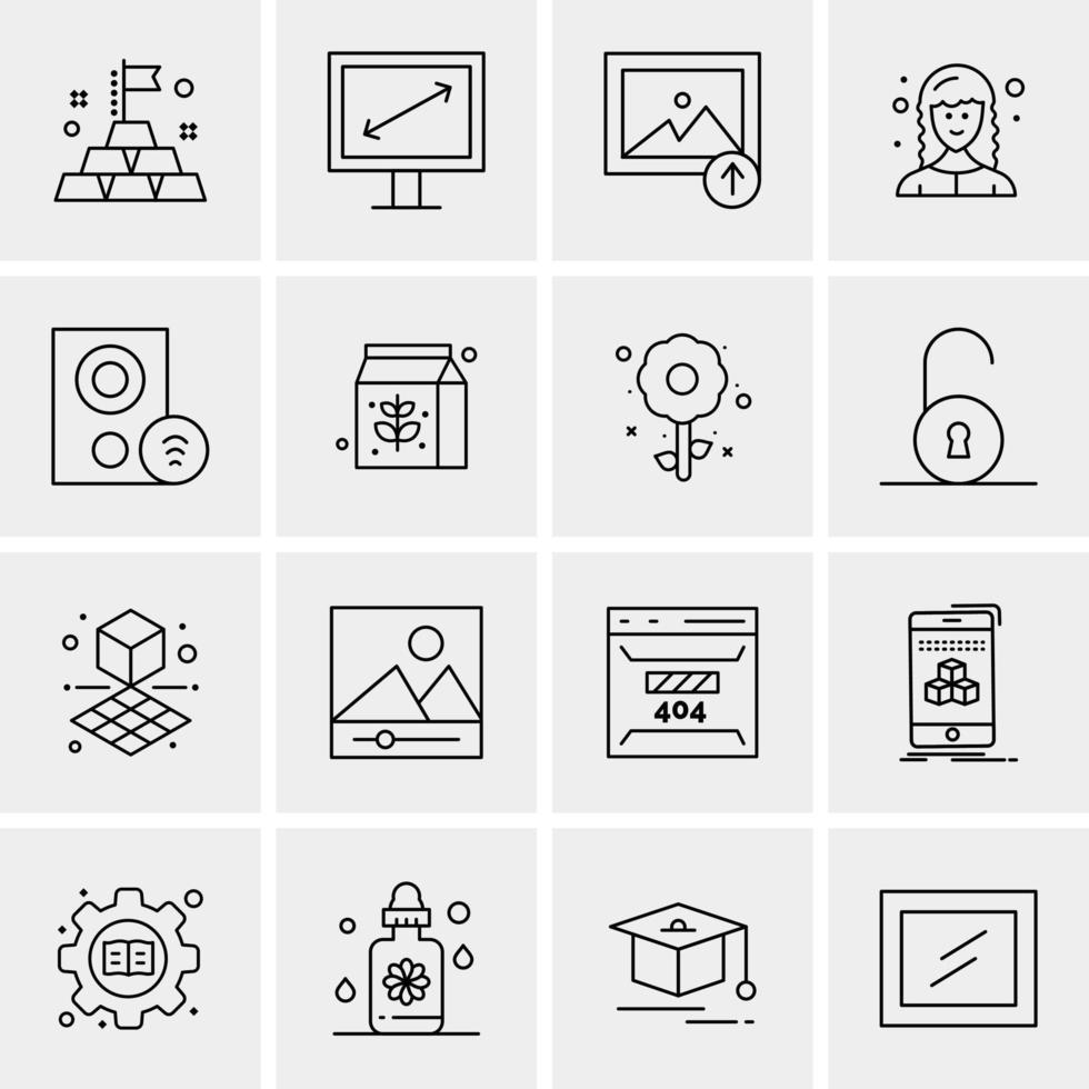 16 Business Universal Icons Vector Creative Icon Illustration to use in web and Mobile Related project