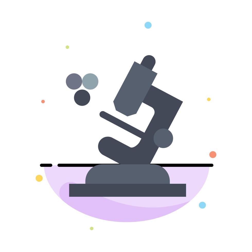 Biology Microscope Science Abstract Flat Color Icon Template vector