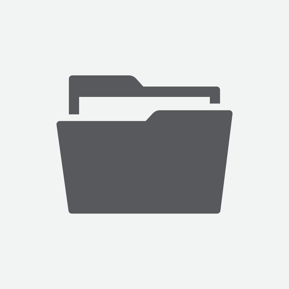 document Folder Icon in trendy flat style isolated on grey background, document organizer logo, logo, UI. Vector illustration