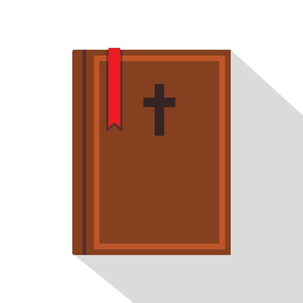 icono de la biblia, estilo plano vector