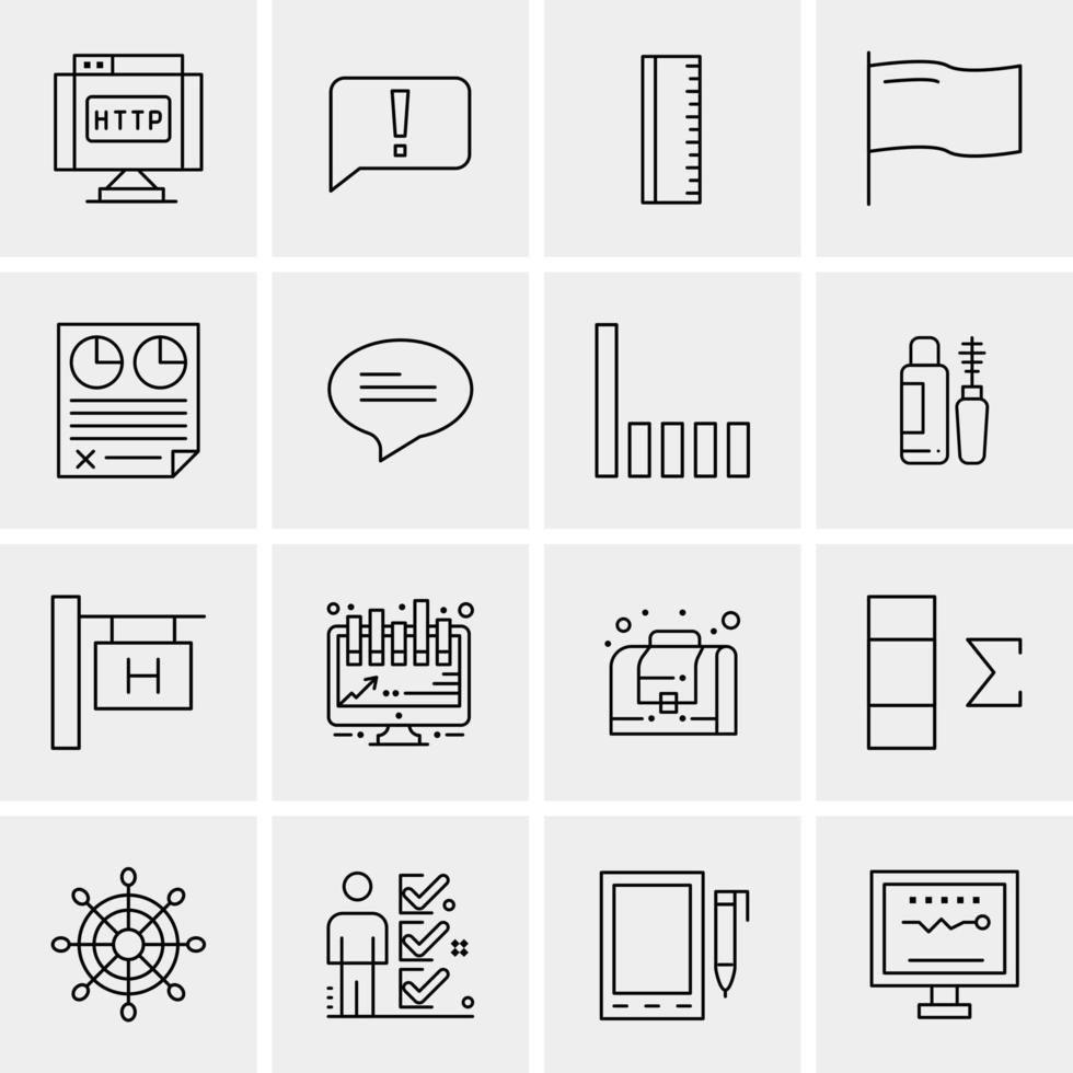 16 Business Universal Icons Vector Creative Icon Illustration to use in web and Mobile Related project