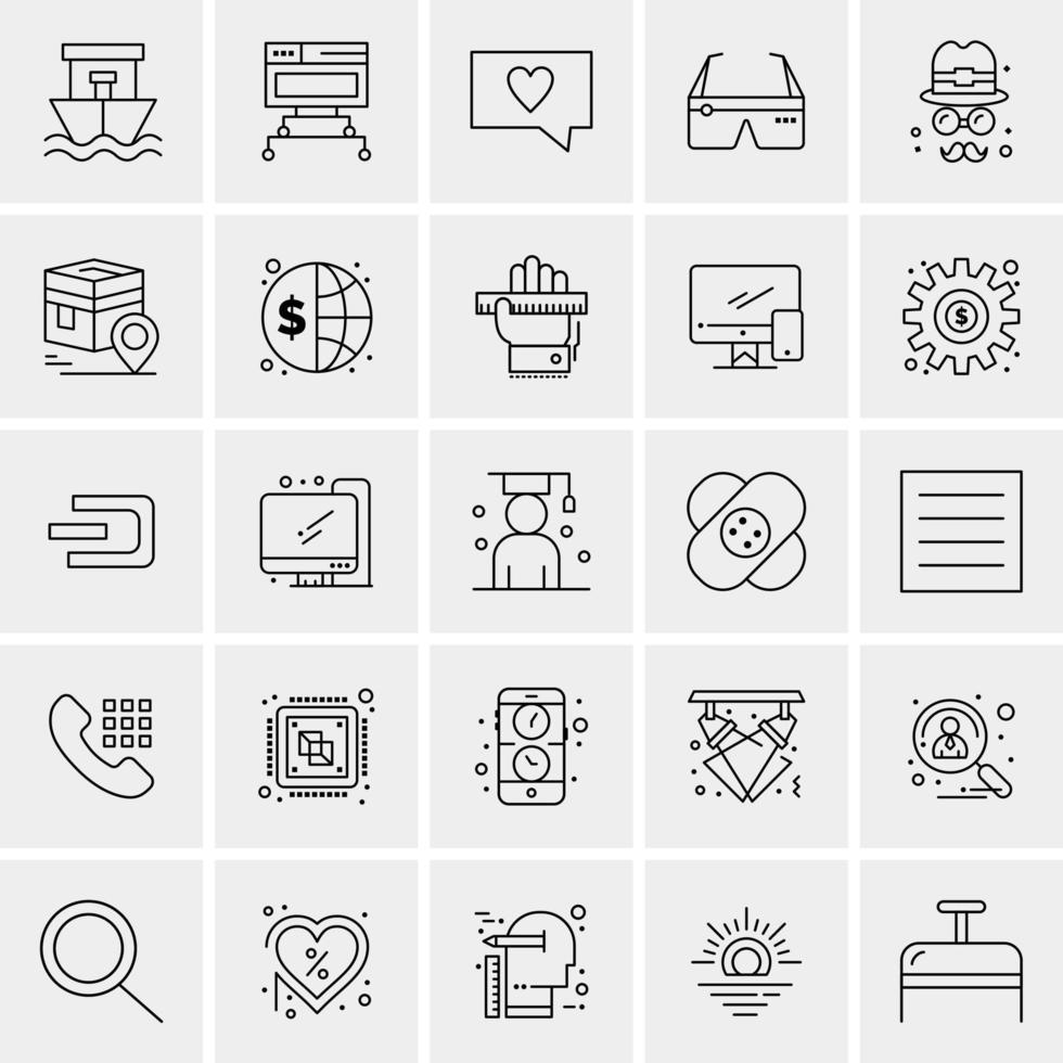 25 Universal Business Icons Vector Creative Icon Illustration to use in web and Mobile Related project