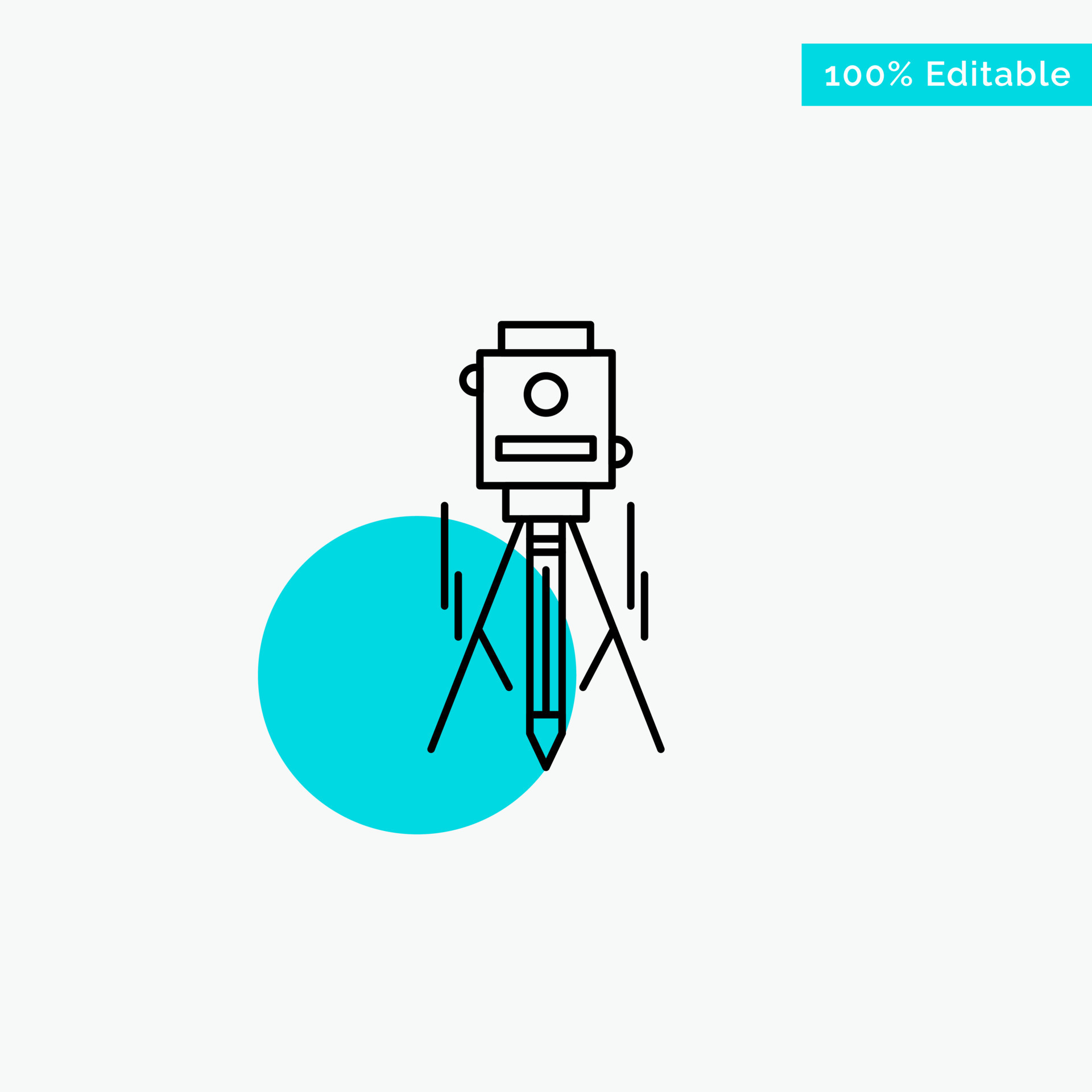 Laser Building Construction Level Tool turquoise highlight circle point