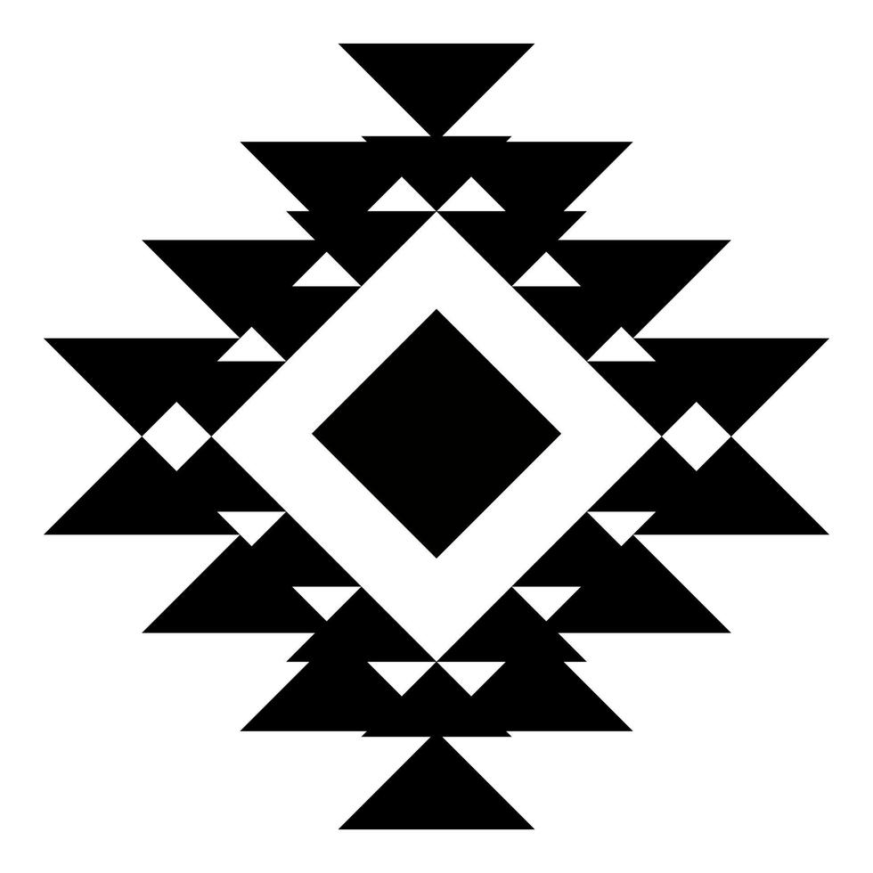 black and white with geometric ethnic vector