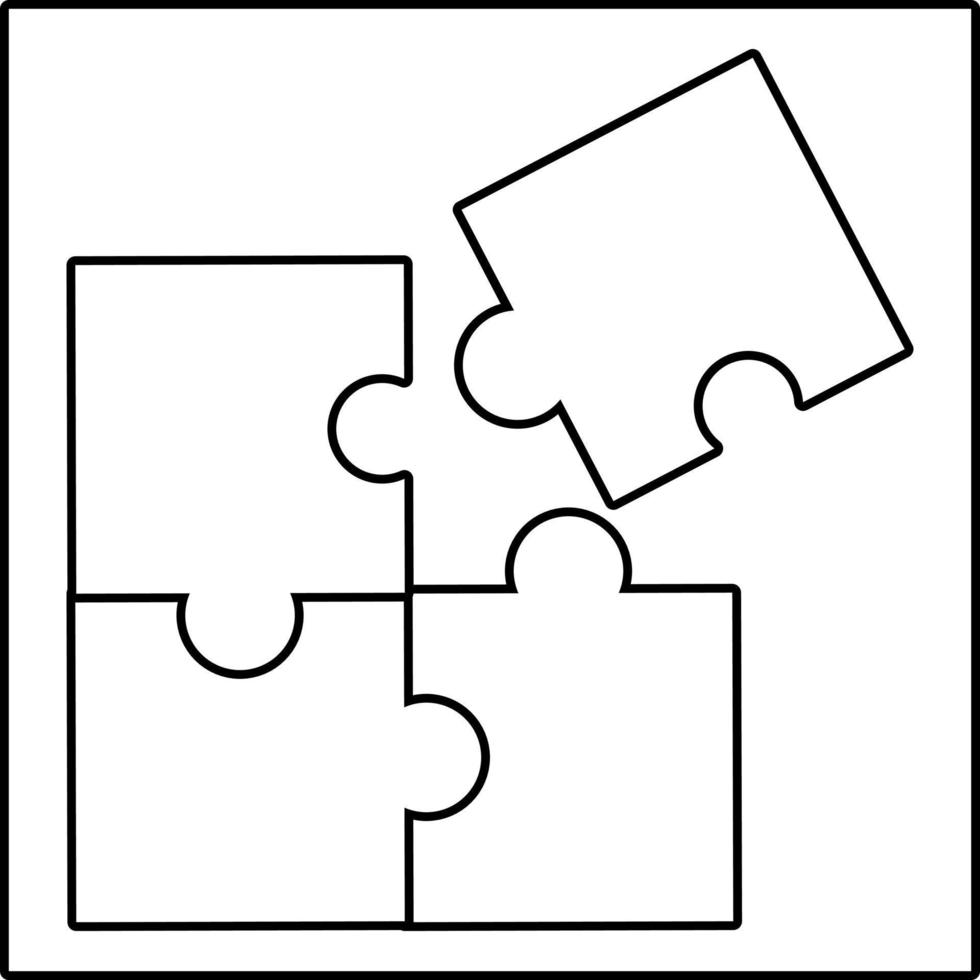 vector illustration of jigsaw puzzle