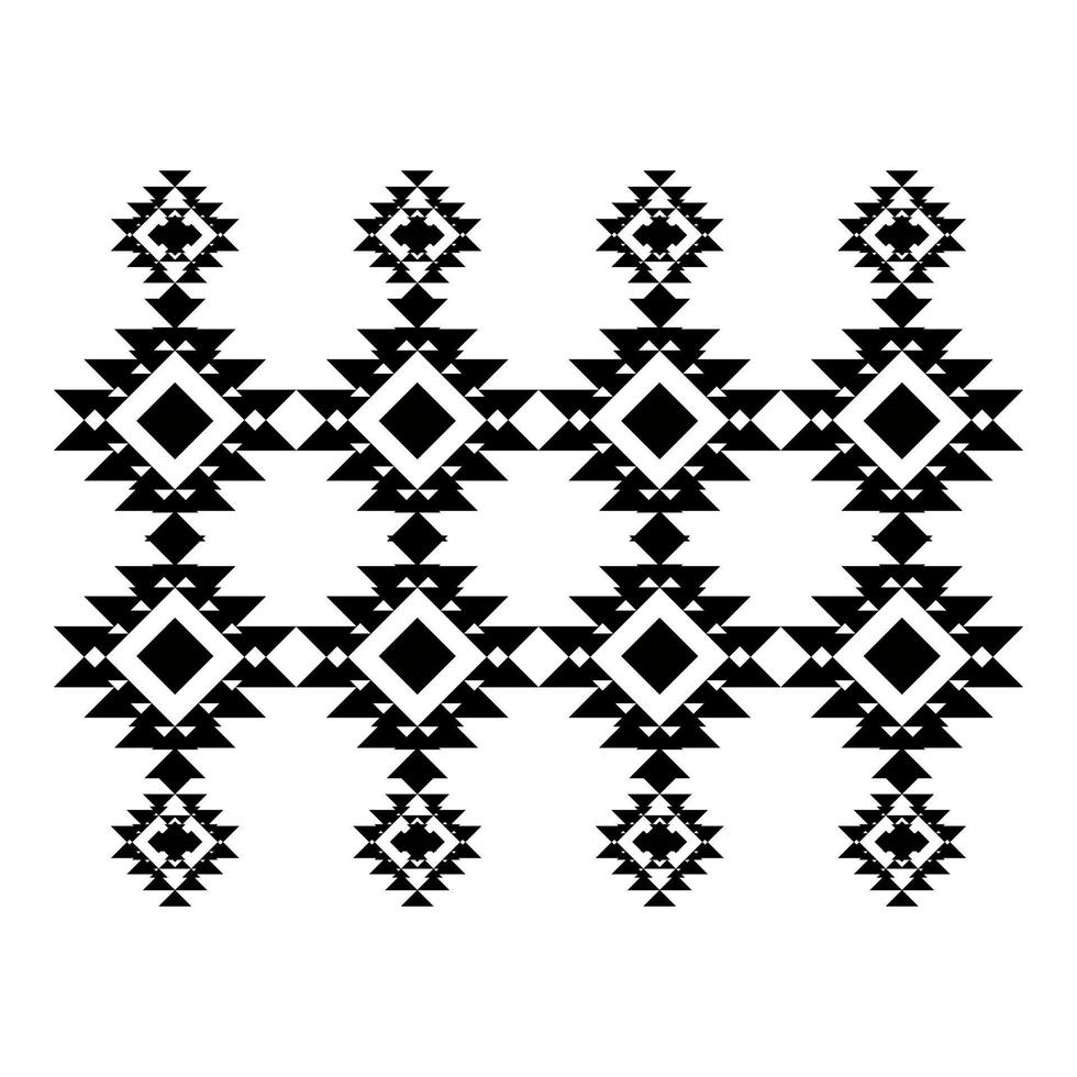 black and white with geometric ethnic vector