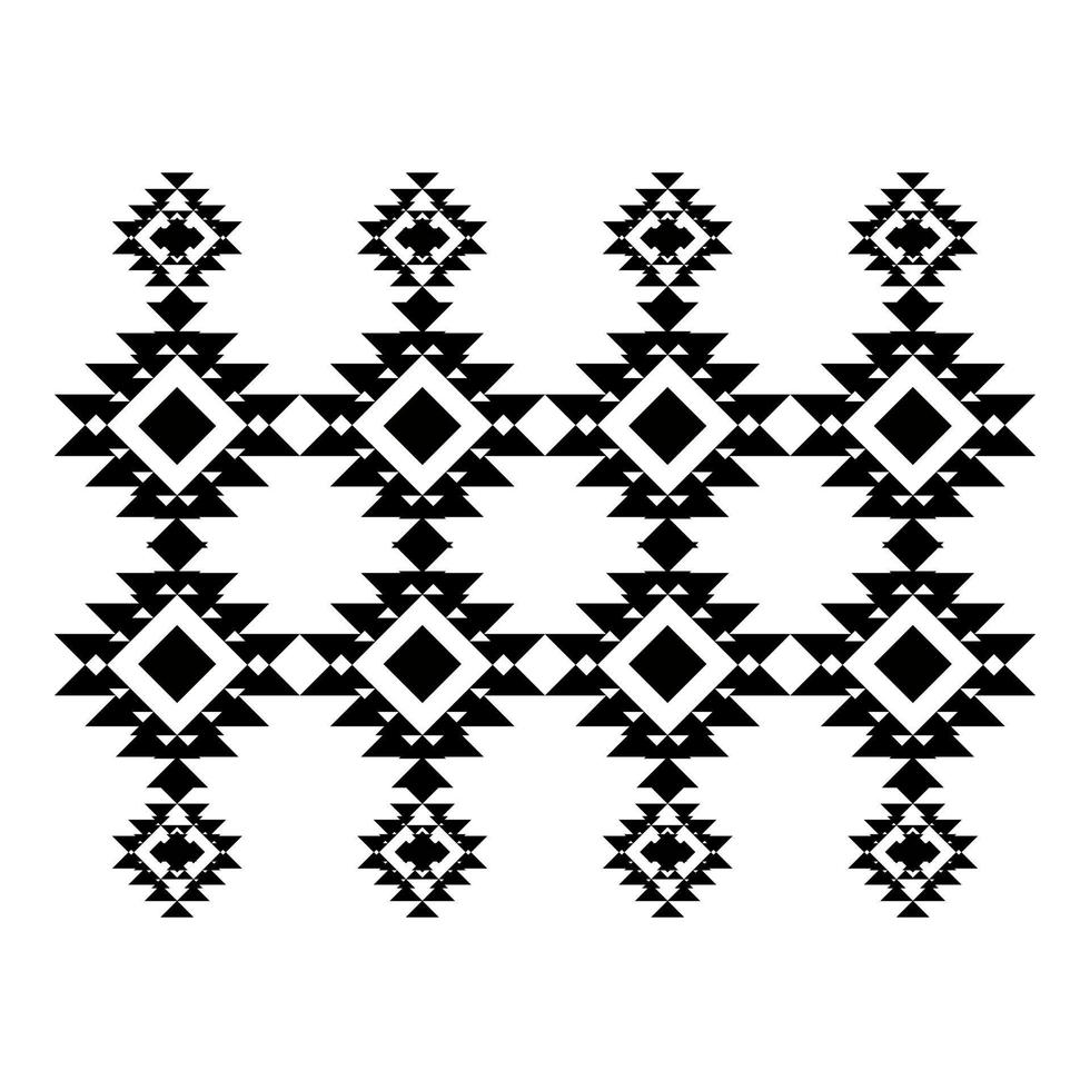 black and white with geometric ethnic vector