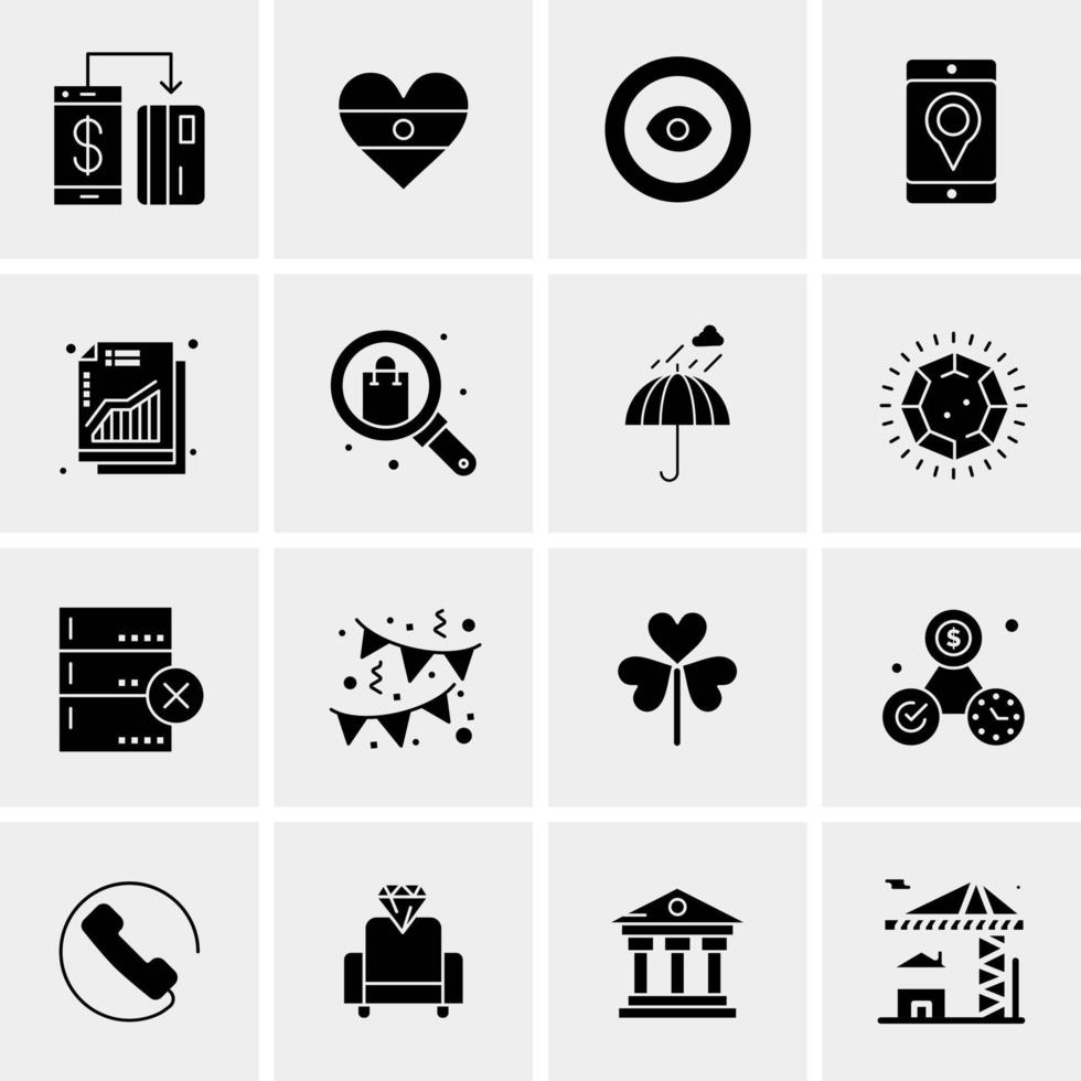 16 Business Universal Icons Vector Creative Icon Illustration to use in web and Mobile Related project