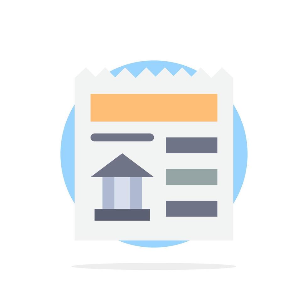 Basic Document Ui Bank Abstract Circle Background Flat color Icon vector