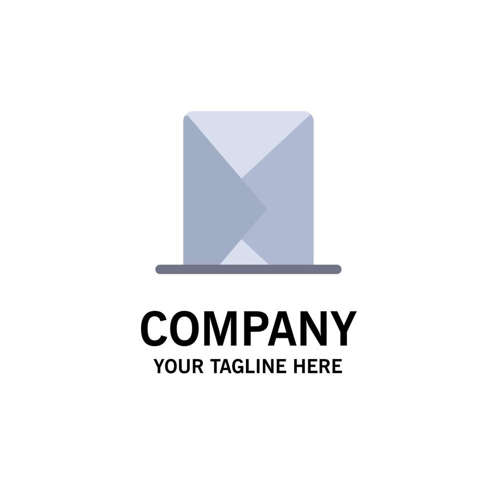 sobre de correo electrónico mensaje de correo enviado plantilla de logotipo de empresa color plano vector