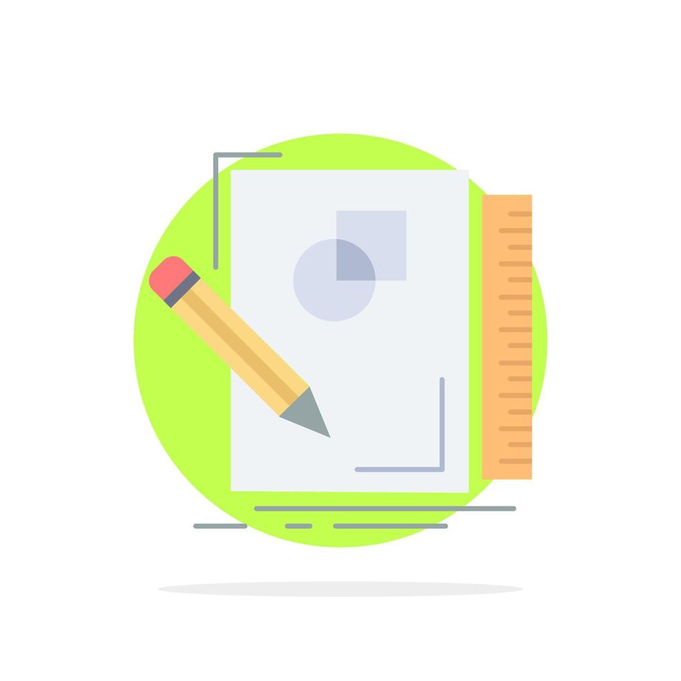 sketch sketching design draw geometry Flat Color Icon Vector