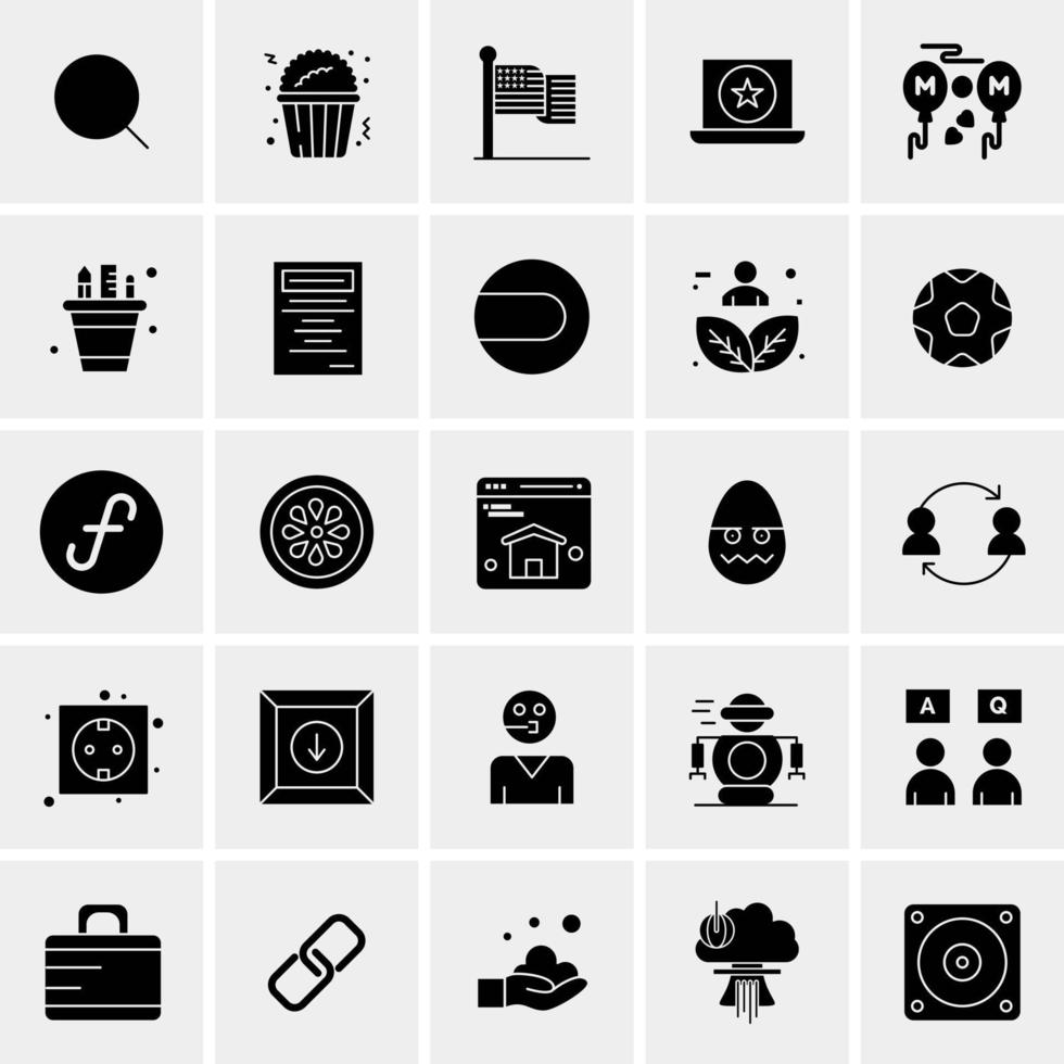 25 iconos de negocios universales vector ilustración de icono creativo para usar en proyectos relacionados con la web y dispositivos móviles