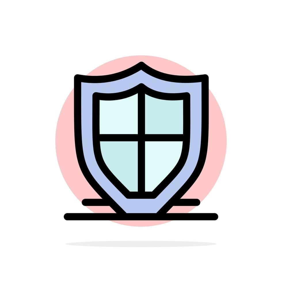 protección de internet seguridad escudo círculo abstracto fondo color plano icono vector