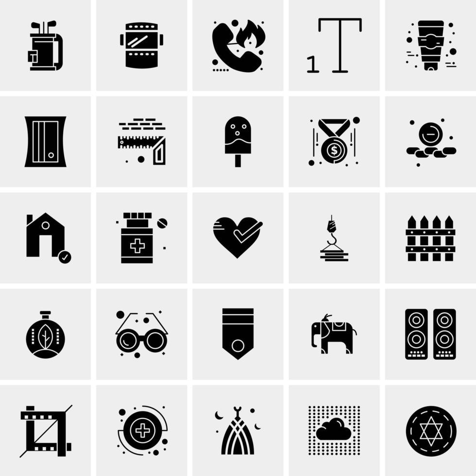 25 iconos de negocios universales vector ilustración de icono creativo para usar en proyectos relacionados con la web y dispositivos móviles