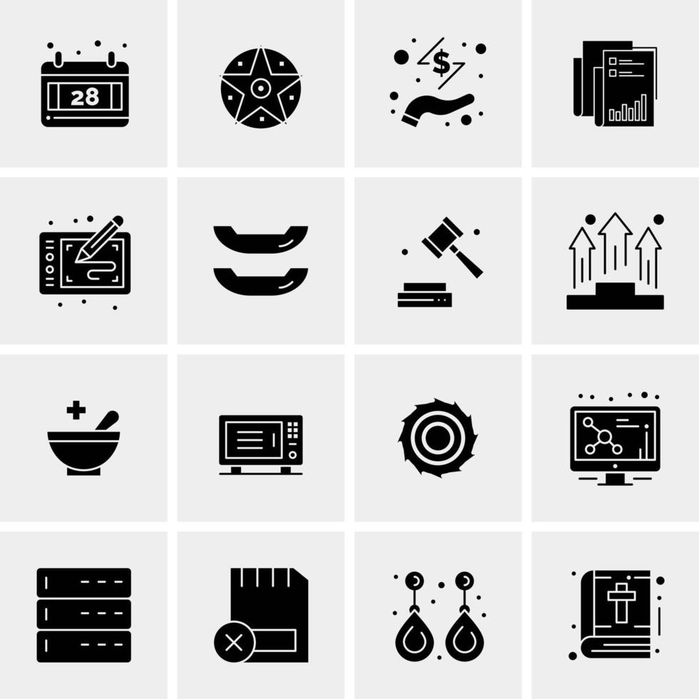 16 Universal Business Icons Vector Creative Icon Illustration to use in web and Mobile Related project