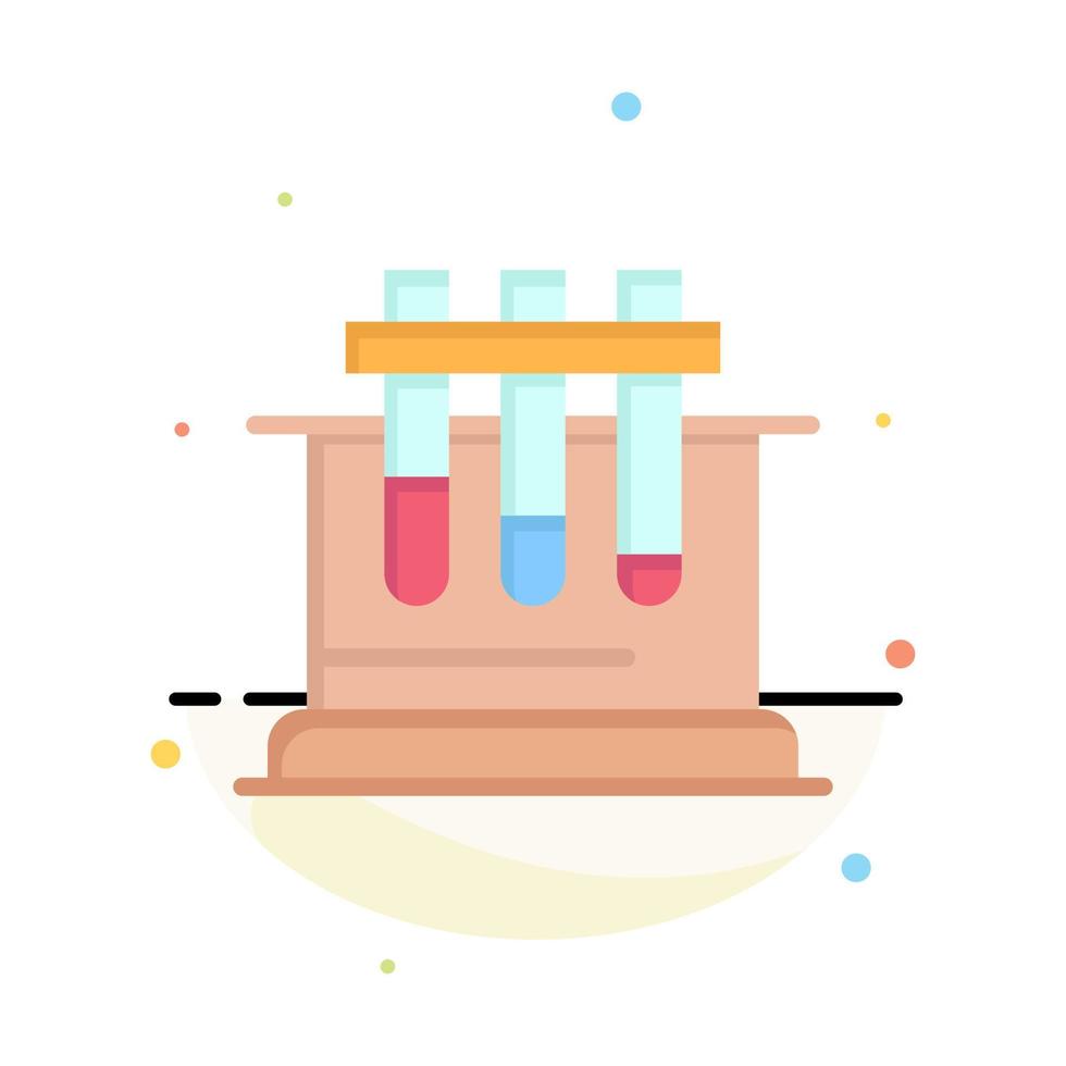 Lab Test Chemistry Science Abstract Flat Color Icon Template vector