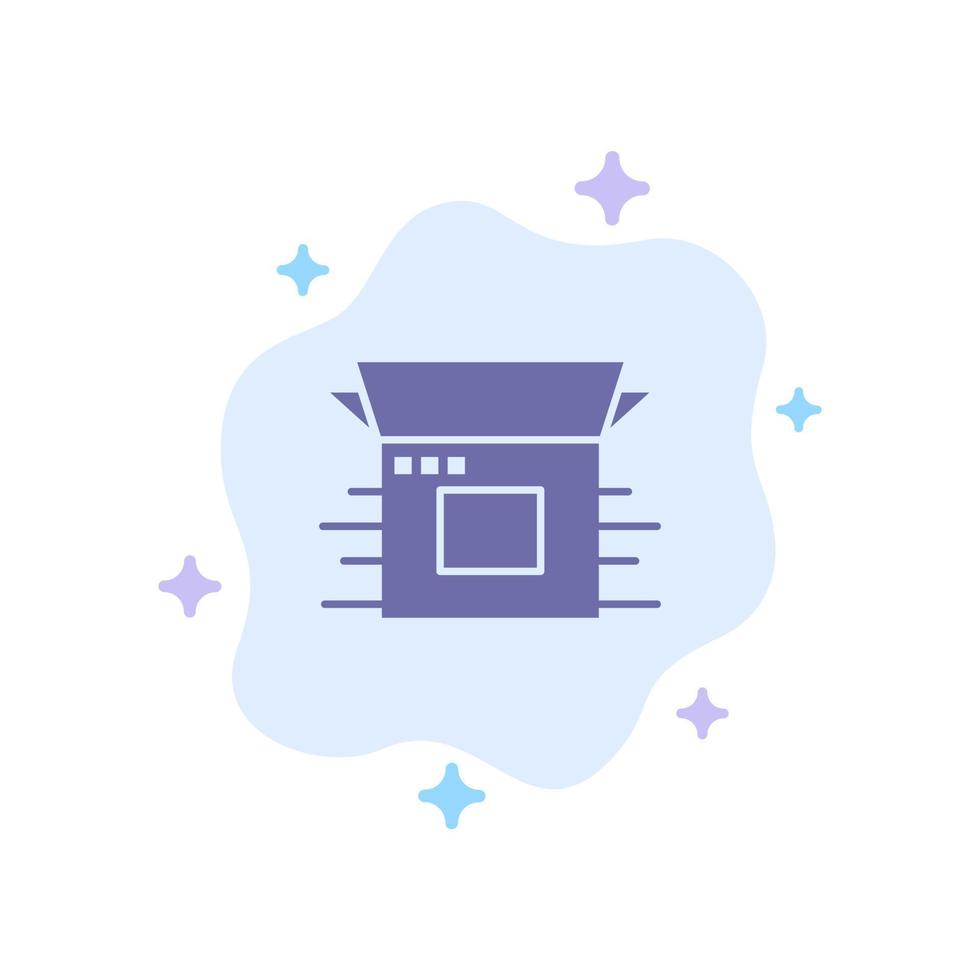 Product Release Business Modern Product Release Blue Icon on Abstract Cloud Background vector
