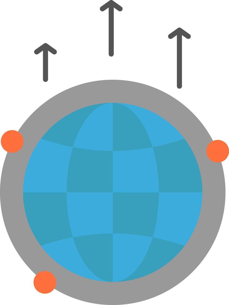 Globe Business Communication Connection Global World  Flat Color Icon Vector icon banner Template