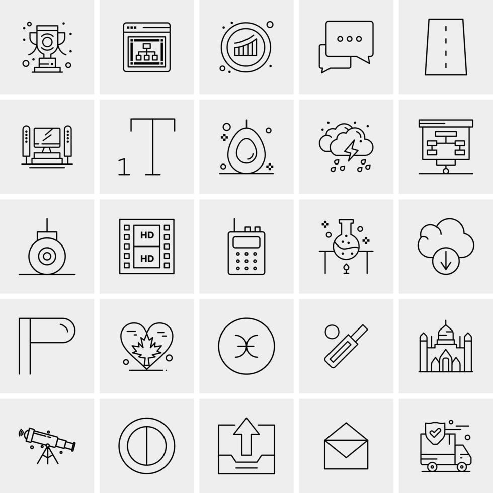 25 Universal Business Icons Vector Creative Icon Illustration to use in web and Mobile Related project