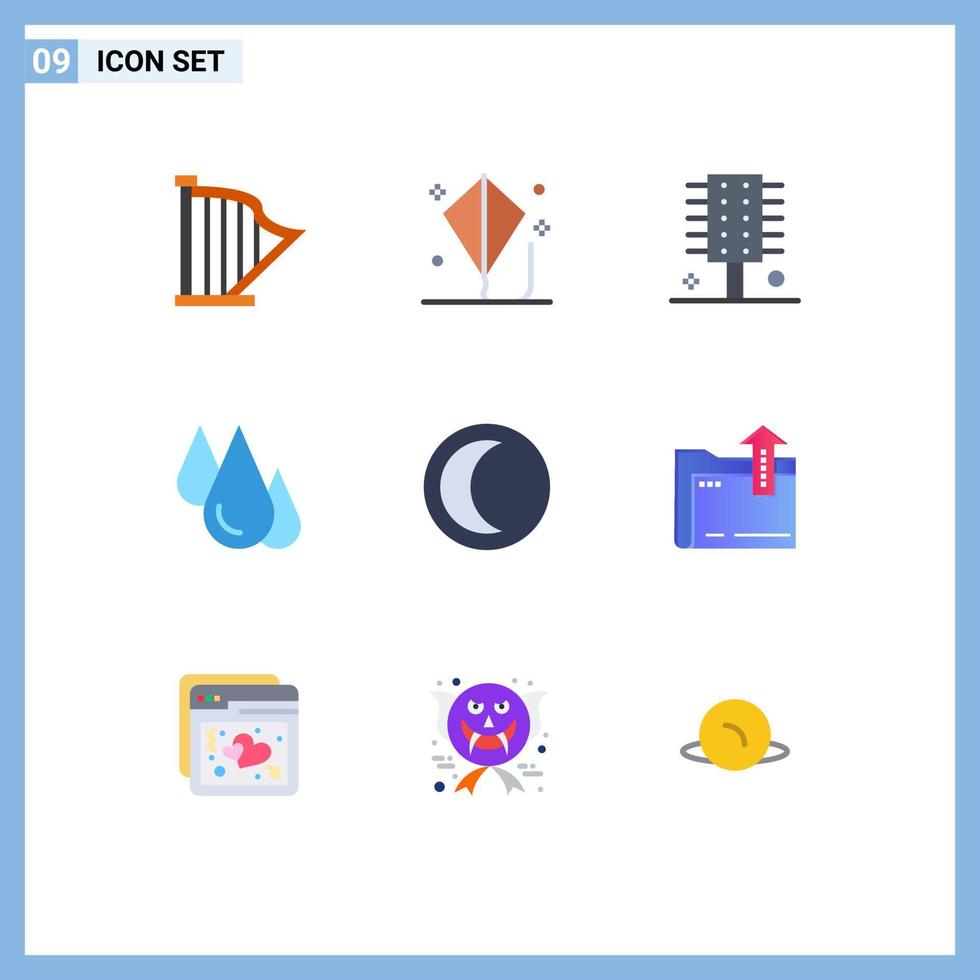 Stock Vector Icon Pack of 9 Line Signs and Symbols for learn biology play spa salon cosmetics Editable Vector Design Elements