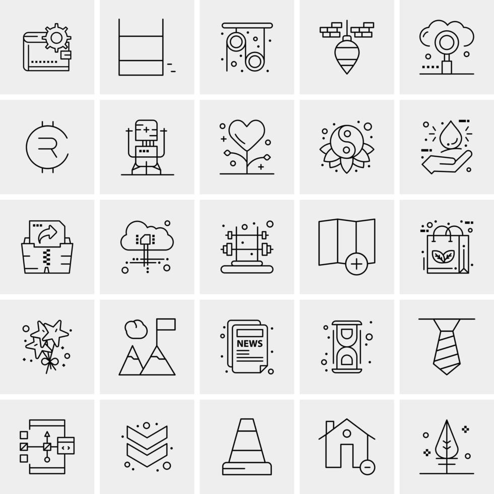 25 Universal Business Icons Vector Creative Icon Illustration to use in web and Mobile Related project