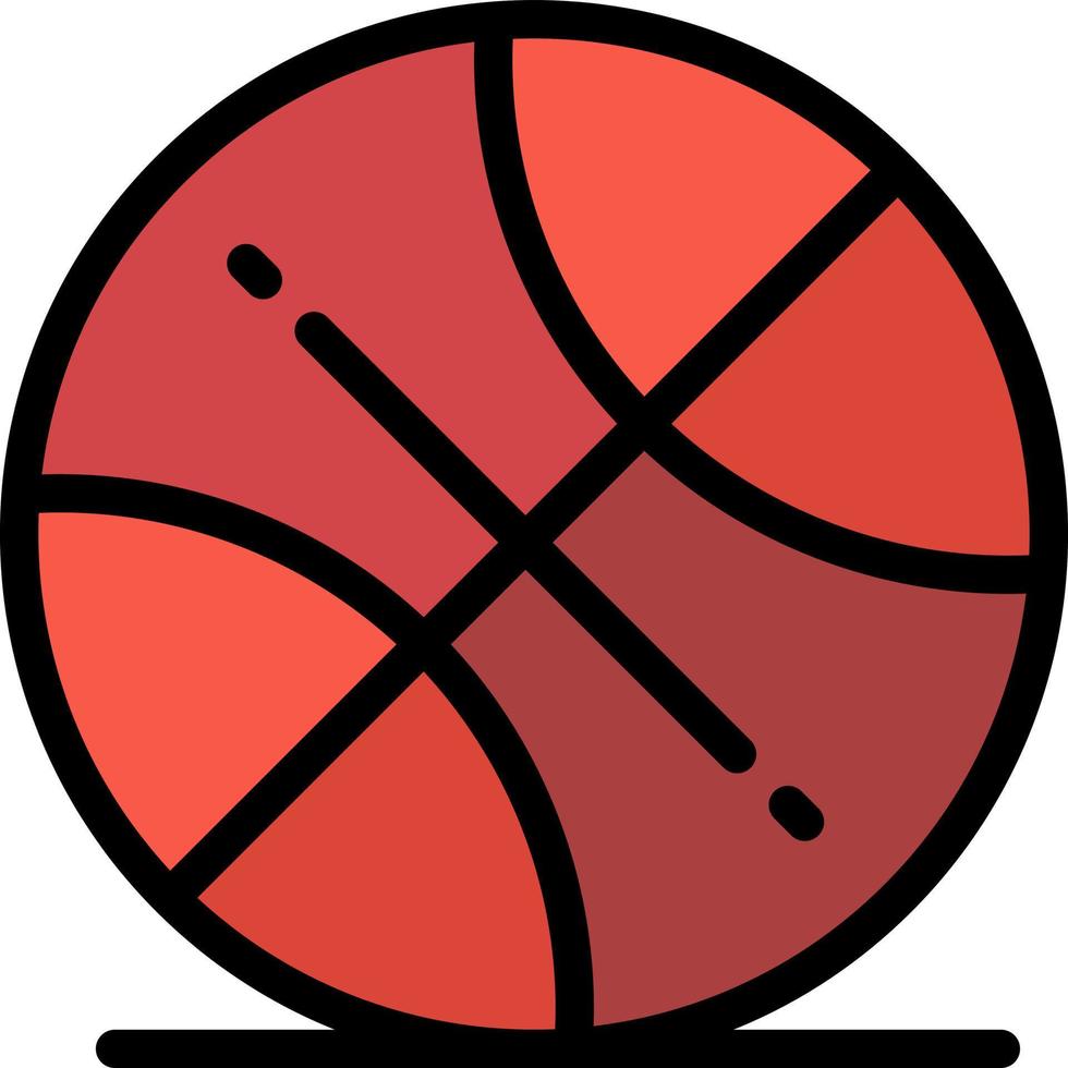 Basketball Ball Sports Usa Business Logo Template Flat Color vector
