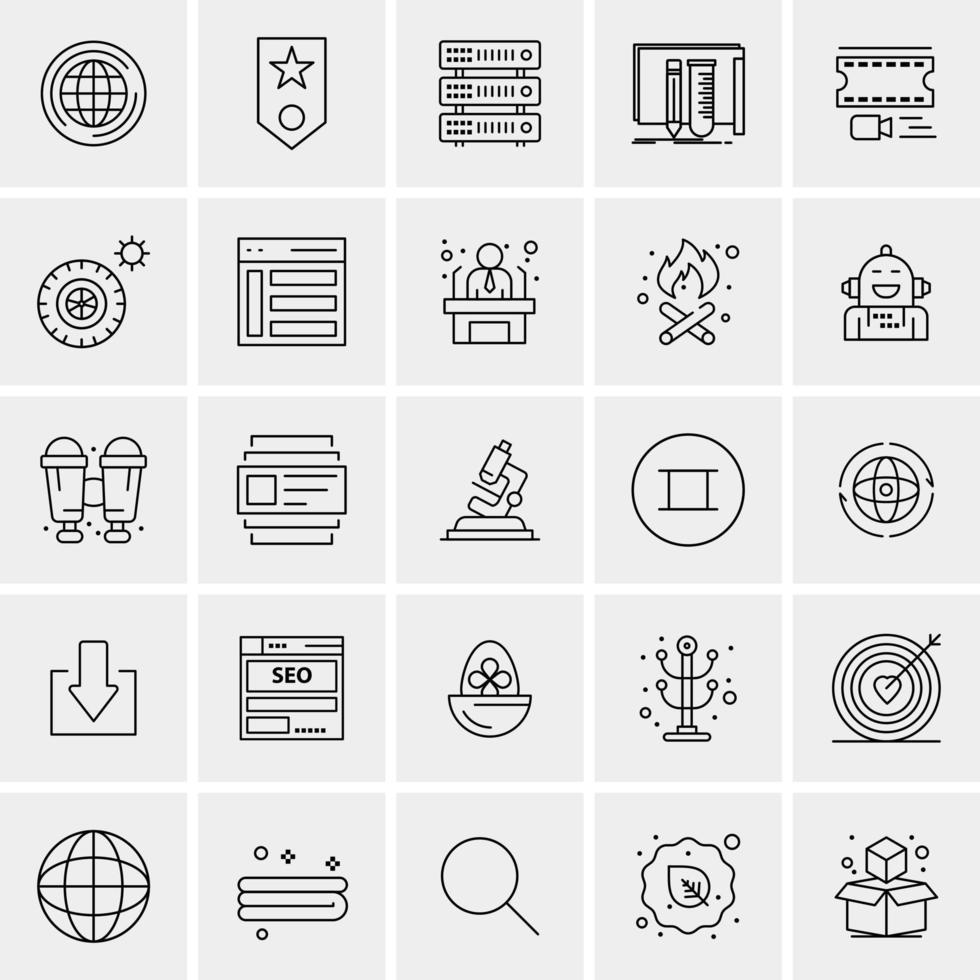 25 Universal Business Icons Vector Creative Icon Illustration to use in web and Mobile Related project