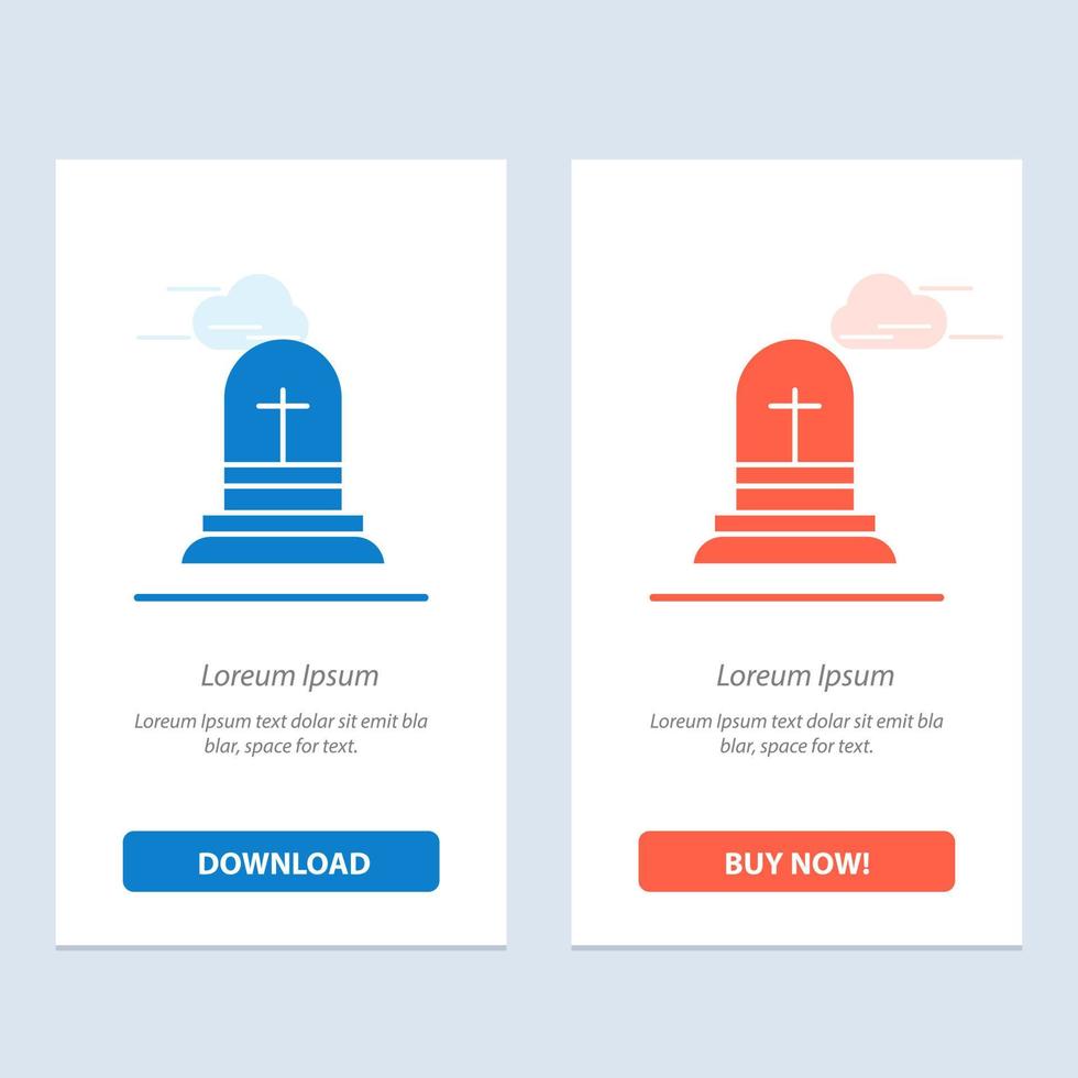 Celebration Christian Cross Easter  Blue and Red Download and Buy Now web Widget Card Template vector