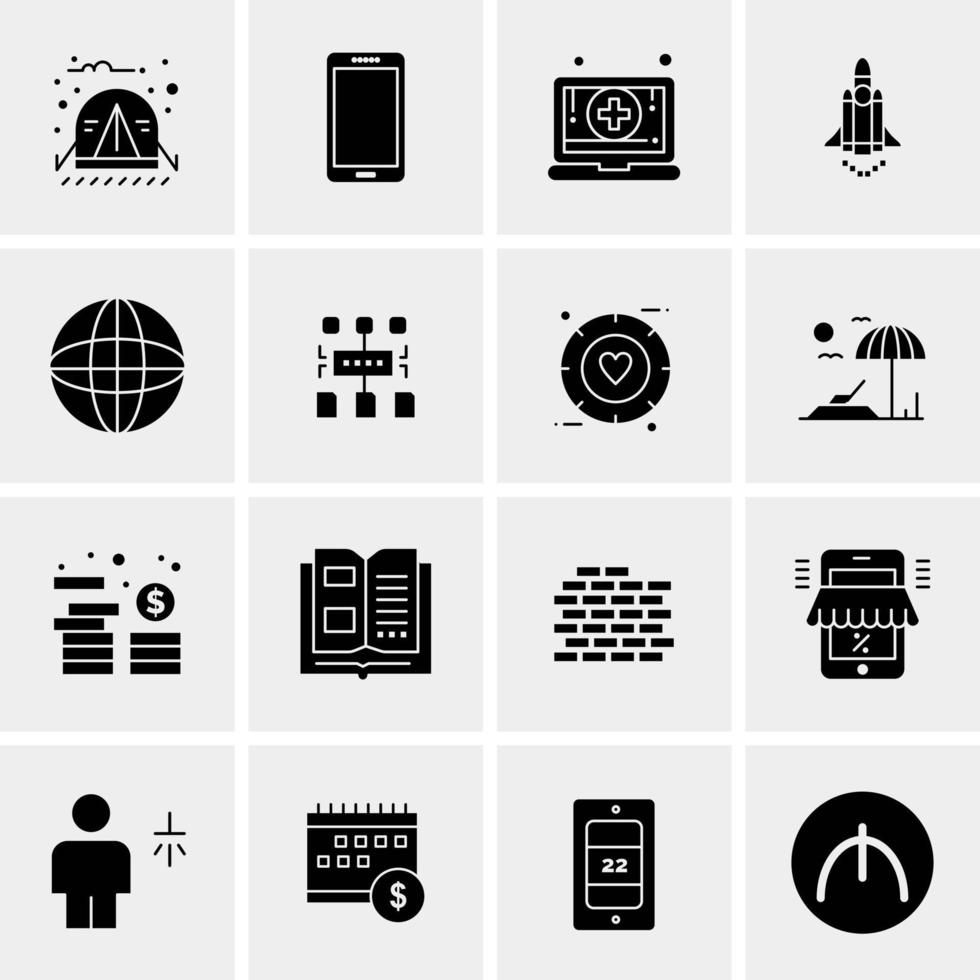 16 Business Universal Icons Vector Creative Icon Illustration to use in web and Mobile Related project