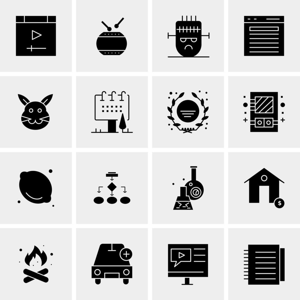 16 Business Universal Icons Vector Creative Icon Illustration to use in web and Mobile Related project