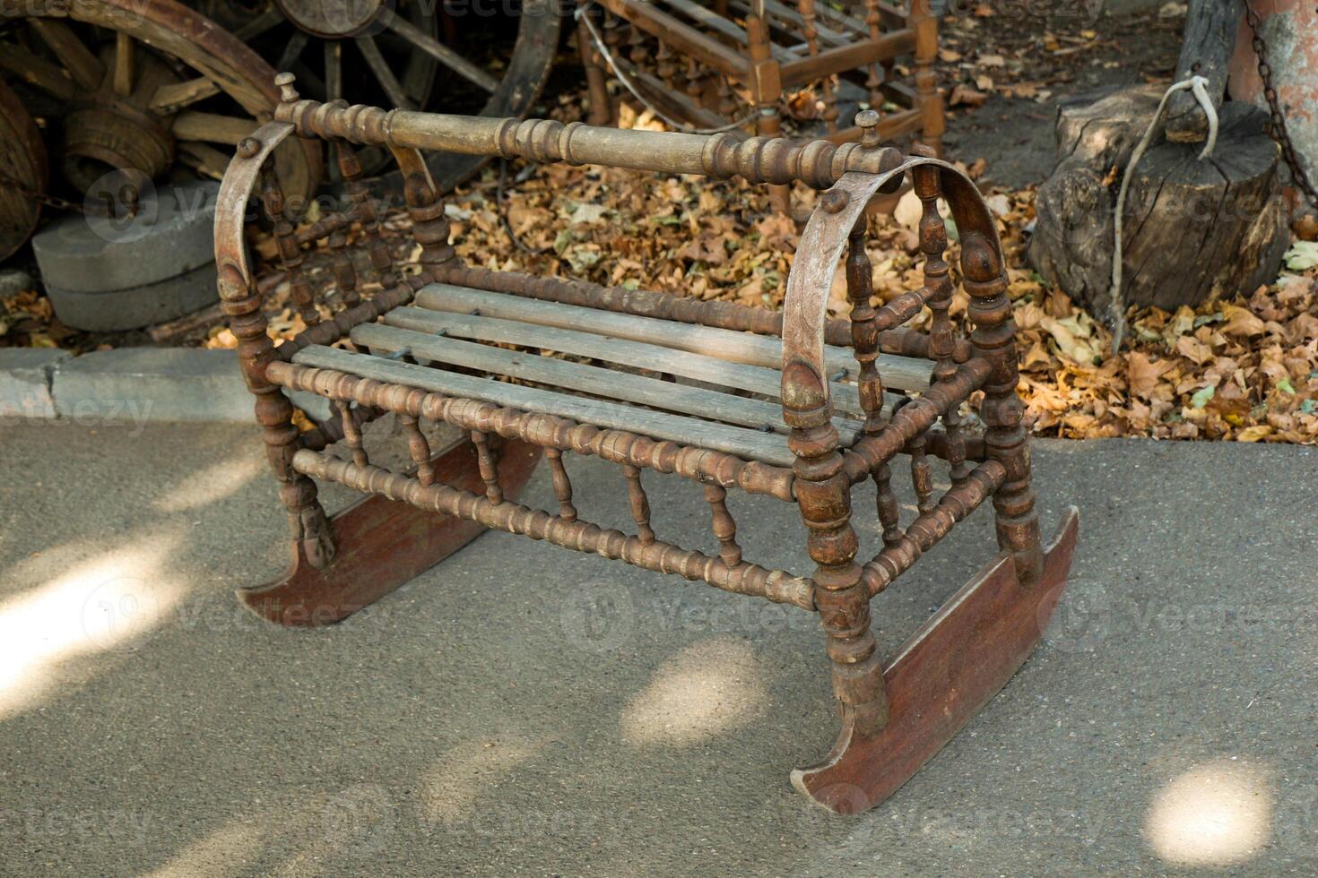 Wooden cradle of eastern type 14877528 Stock Photo at Vecteezy