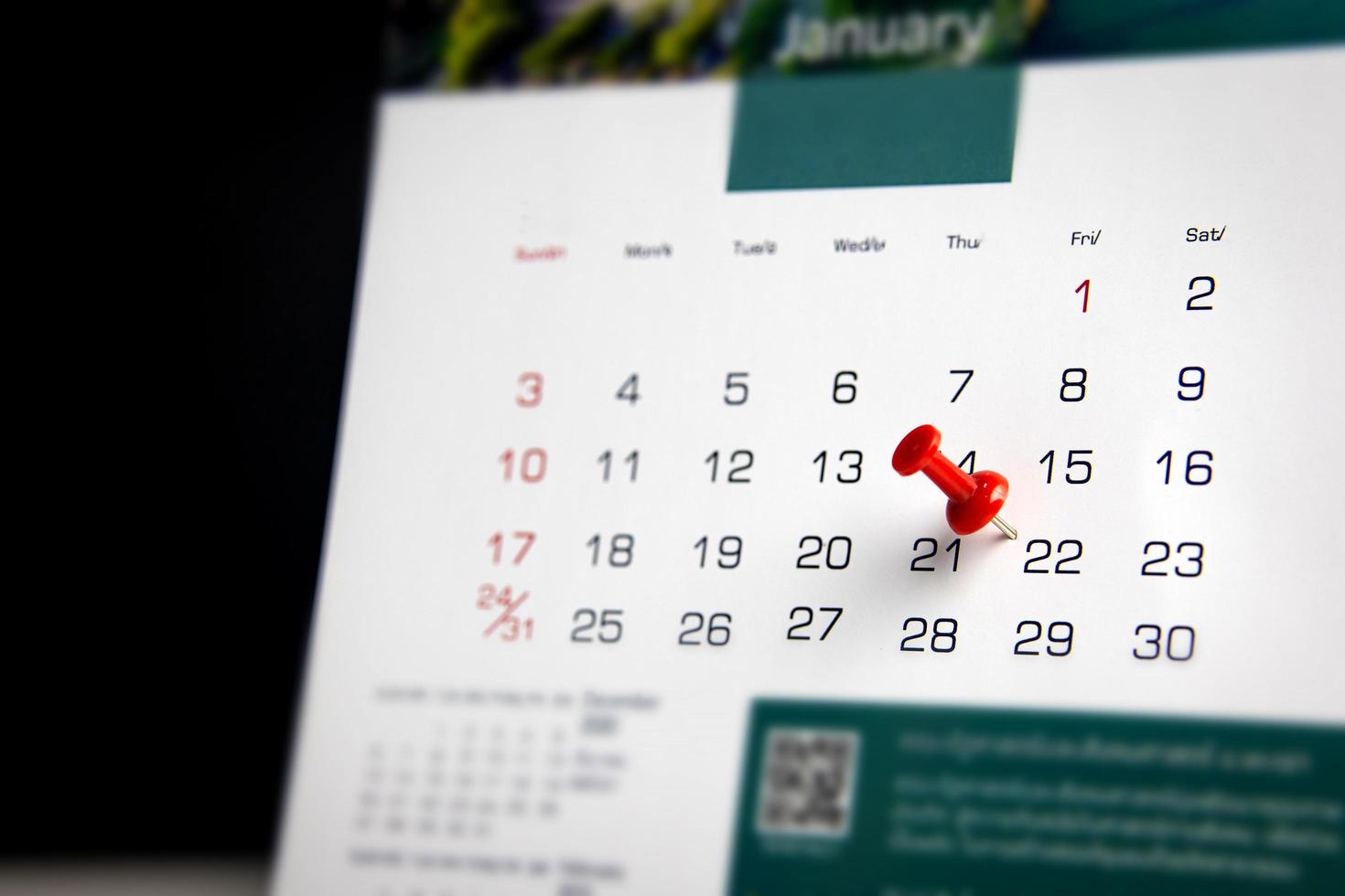 pin on calendar. concept of appointment important date notification an appointment with your doctor or schedule a meeting with copy space for business design photo