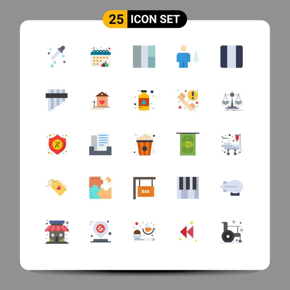 Modern Set of 25 Flat Colors and symbols such as layout grid wireframe distribute human Editable Vector Design Elements