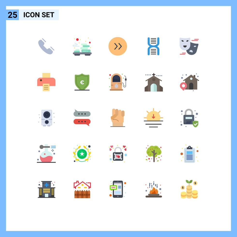 Set of 25 Modern UI Icons Symbols Signs for carnival physics massage education biology Editable Vector Design Elements