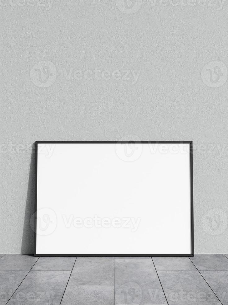 Blank poster frame mockup. Empty picture frame mockup. Blank photo frame. Frame mockup for photo, print, painting, artwork presentation. Frame mockup. Clean, modern, minimal frame. 3d rendering