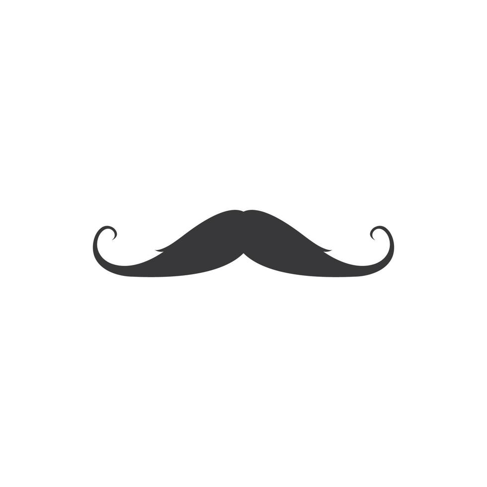 Moustache logo template vector