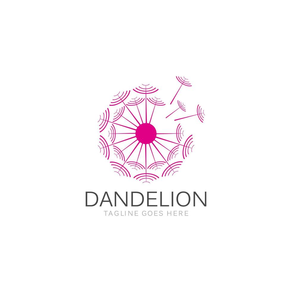 Illustration of concept dandelion. Vecto vector