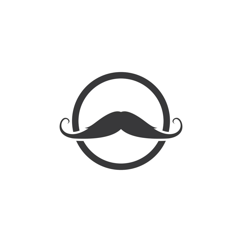 vector de plantilla de logotipo de bigote